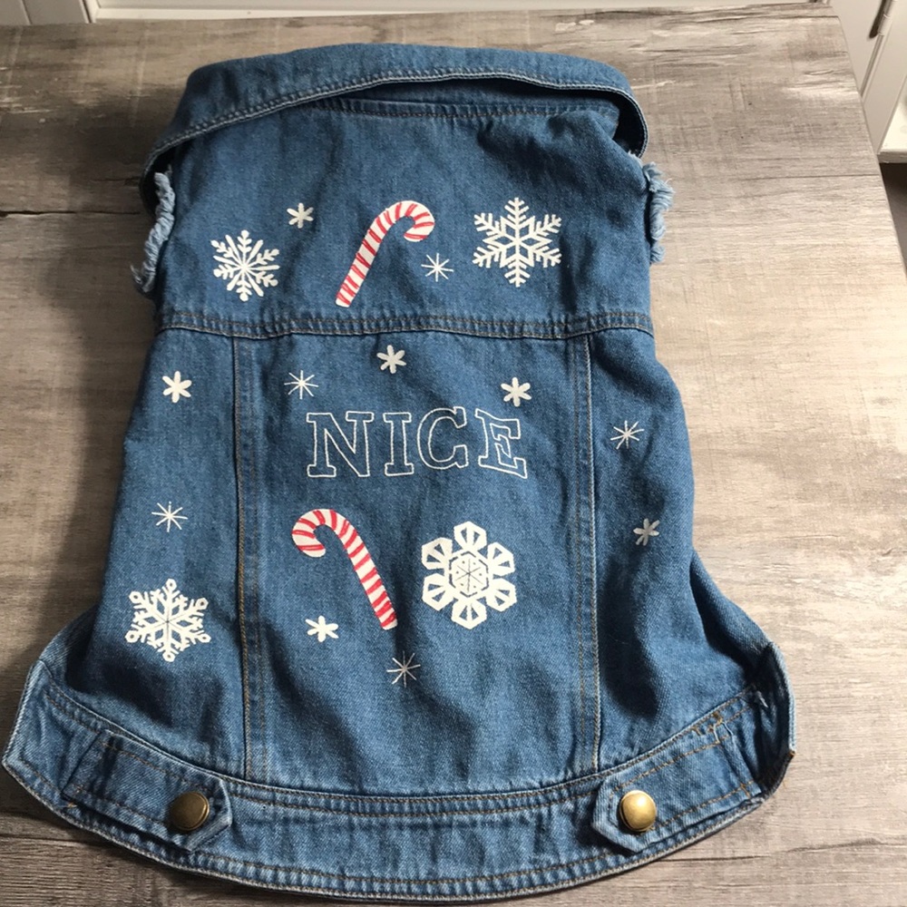 NEW DOGGIE Biker Christmas 🎄 Jacket denim M